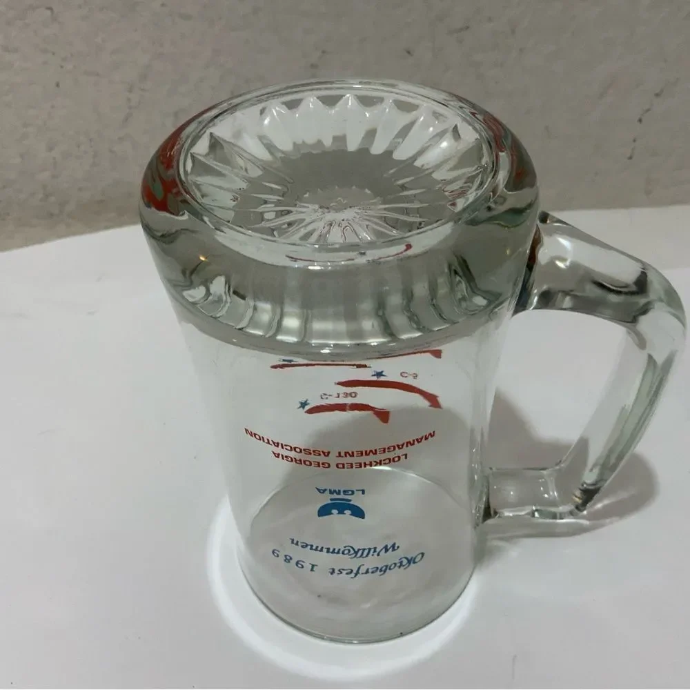 Vintage 1989 Octoberfest Lockheed Martin C-130 Hercules Glass Mug Beer Stein B6